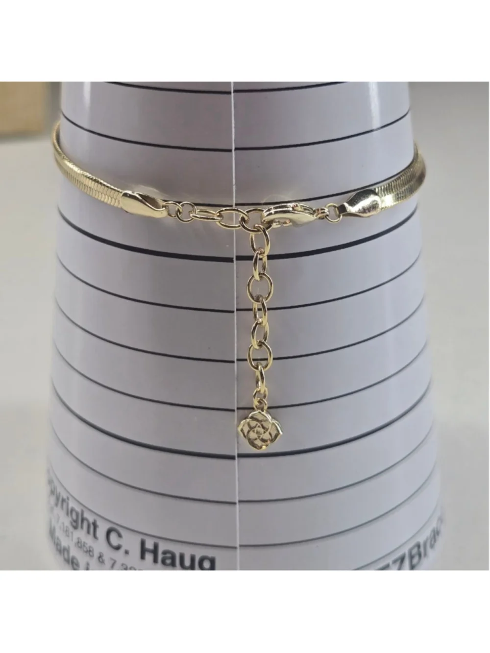 Kendra Scott 14k Gold Plated Herringbone Bracelet Simple Elegant Minimalist